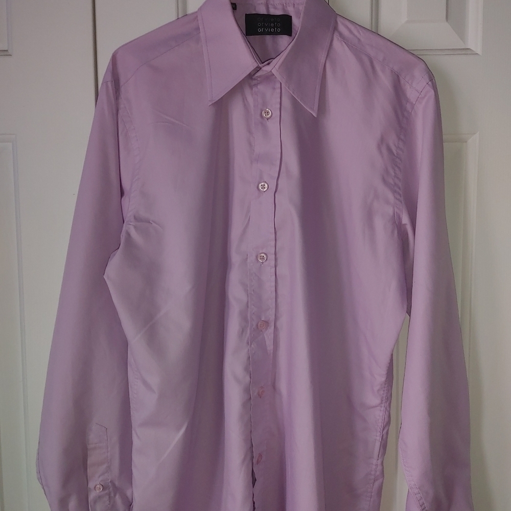 Orvieto Men's Purple Dress‎ Shirt buttons down M